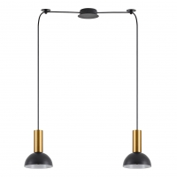 SE21-GM-4-BL2-MS3 ADEPT TUBE Gold Matt Pendant Black Metal Shade+ SE21-GM-4-BL2-MS3 ADEPT TUBE Gold Matt Pendant Black Metal Shade+