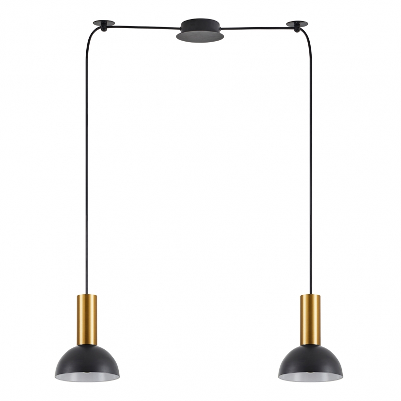 SE21-GM-4-BL2-MS3 ADEPT TUBE Gold Matt Pendant Black Metal Shade+ SE21-GM-4-BL2-MS3 ADEPT TUBE Gold Matt Pendant Black Metal Shade+