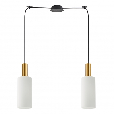 SE21-GM-4-BL2-GL3 ADEPT TUBE Gold Matt Pendant White Glass+