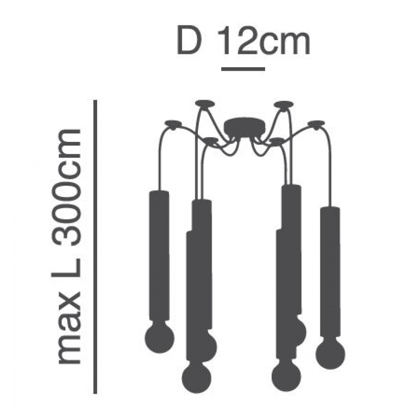 SE21-NM-5-NM6 ADEPT TUBE NICKEL MAT Nickel Matt Pendant+ SE21-NM-5-NM6 ADEPT TUBE NICKEL MAT Nickel Matt Pendant+