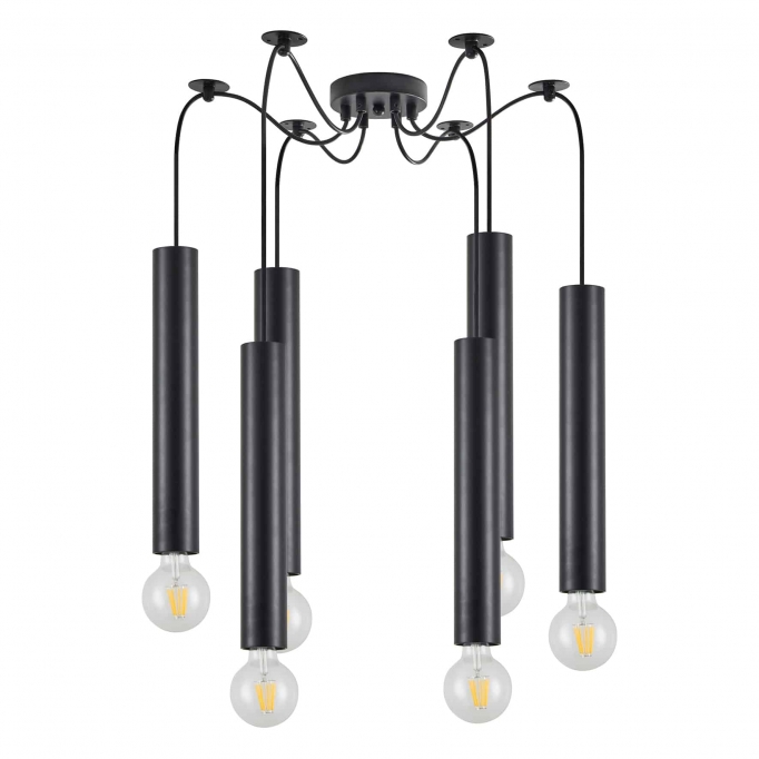 SE21-BL-5-BL6 ADEPT TUBE BLACK Black Pendant+