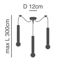 SE21-BL-5-BL3 ADEPT TUBE BLACK Black Pendant+ SE21-BL-5-BL3 ADEPT TUBE BLACK Black Pendant+