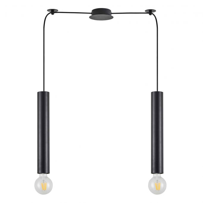 SE21-BL-5-BL2 ADEPT TUBE BLACK Black Pendant+