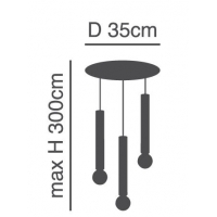 SE21-BL-5-3BL ADEPT TUBE BLACK Black Pendant+ SE21-BL-5-3BL ADEPT TUBE BLACK Black Pendant+