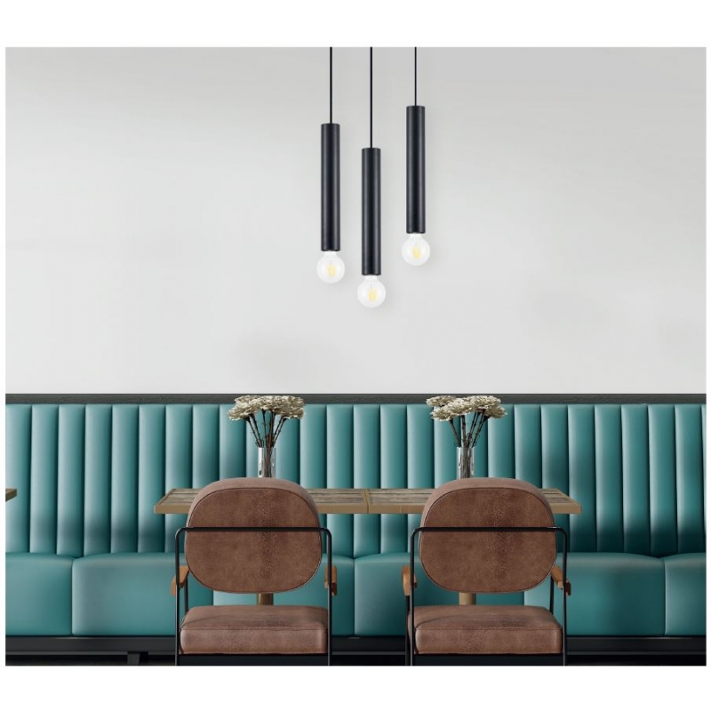 SE21-BL-5-3BL ADEPT TUBE BLACK Black Pendant+ SE21-BL-5-3BL ADEPT TUBE BLACK Black Pendant+