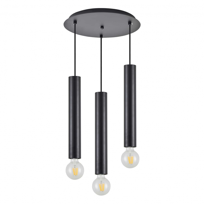 SE21-BL-5-3BL ADEPT TUBE BLACK Black Pendant+