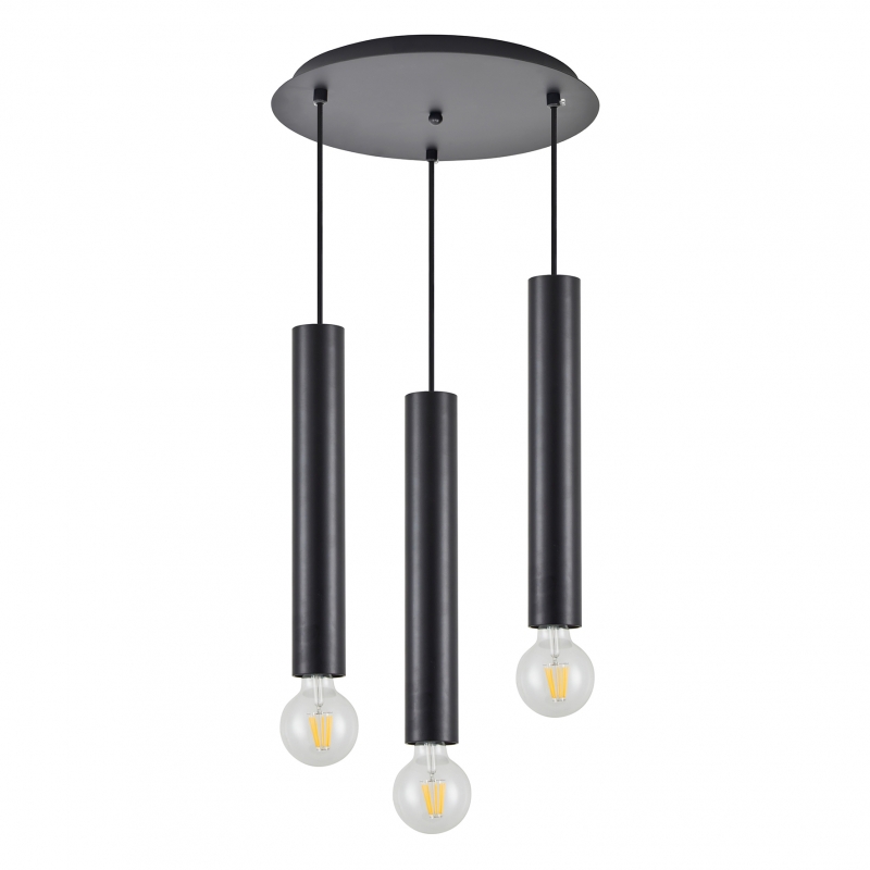 SE21-BL-5-3BL ADEPT TUBE BLACK Black Pendant+ SE21-BL-5-3BL ADEPT TUBE BLACK Black Pendant+