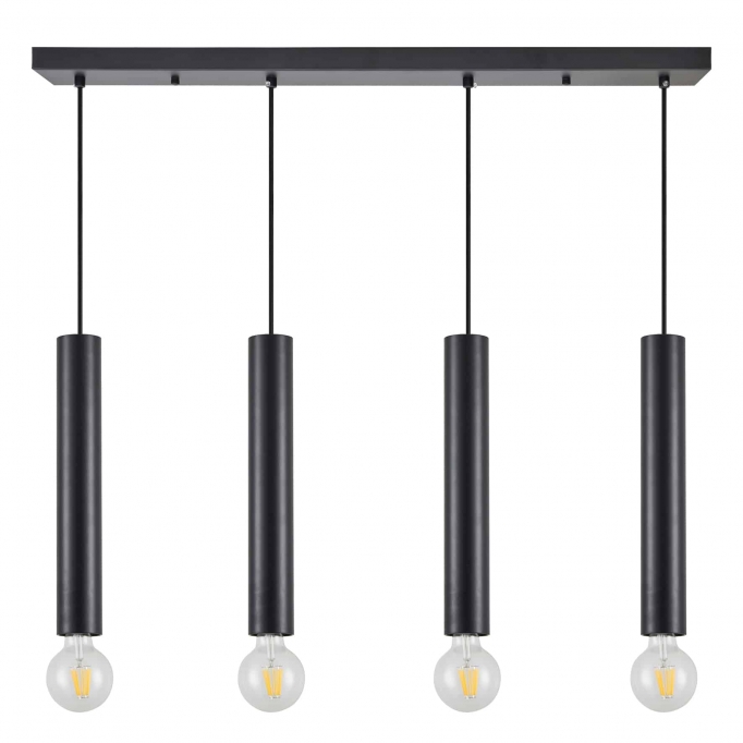 SE21-BL-5-4BL ADEPT TUBE BLACK Black Pendant+