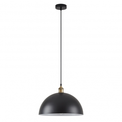 SE21-BR-10-MS40 MAGNUM Bronze Metal Pendant Black Shade with Black Fabric Cable+ SE21-BR-10-MS40 MAGNUM Bronze Metal Pendant Black Shade with Black Fabric Cable+