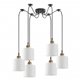 SE21-BR-10-BL6-SH1  MAGNUM BRONZE White Shade Pendant+