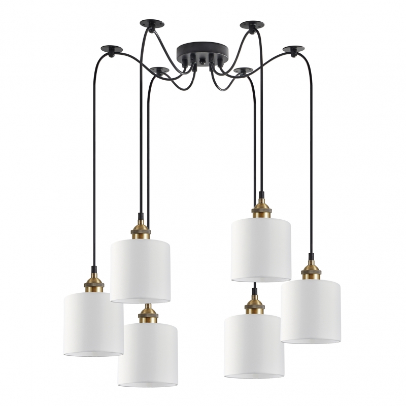 SE21-BR-10-BL6-SH1 MAGNUM BRONZE White Shade Pendant+ SE21-BR-10-BL6-SH1 MAGNUM BRONZE White Shade Pendant+