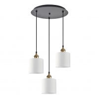 SE21-BR-10-3BL-SH1 MAGNUM BRONZE White Shade Pendant+ SE21-BR-10-3BL-SH1 MAGNUM BRONZE White Shade Pendant+