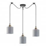 SE21-BR-10-BL3-SH2  MAGNUM BRONZE Grey Shade Pendant+