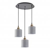 SE21-BR-10-3BL-SH2  MAGNUM BRONZE Grey Shade Pendant+