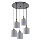 SE21-BR-10-5BL-SH2 MAGNUM BRONZE Grey Shade Pendant+