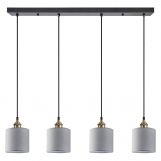 SE21-BR-10-4BL-SH2  MAGNUM BRONZE Grey Shade Pendant+