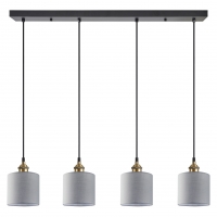 SE21-BR-10-4BL-SH2  MAGNUM BRONZE Grey Shade Pendant+