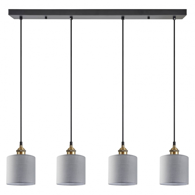 SE21-BR-10-4BL-SH2  MAGNUM BRONZE Grey Shade Pendant+