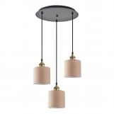 SE21-BR-10-3BL-SH3  MAGNUM BRONZE Brown Shade Pendant+