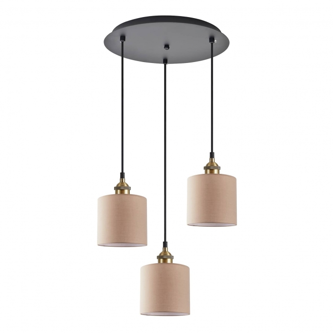 SE21-BR-10-3BL-SH3  MAGNUM BRONZE Brown Shade Pendant+