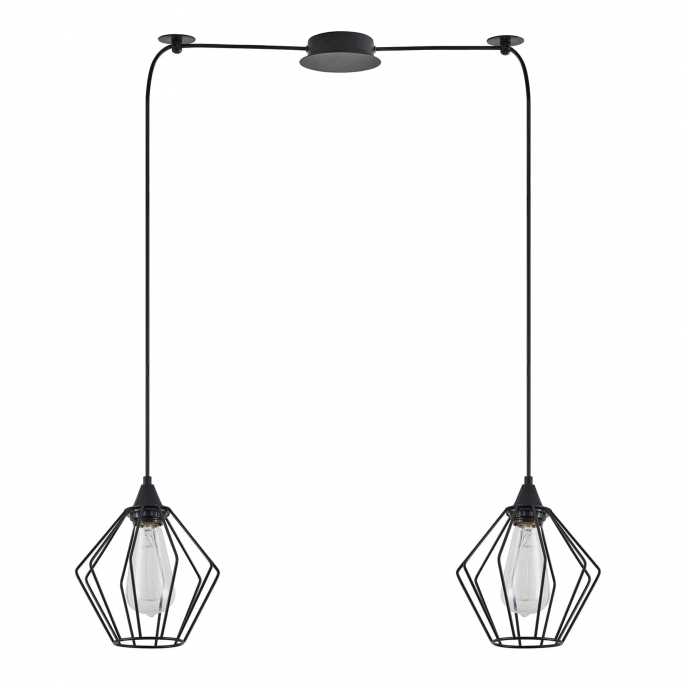 SE21-BL-B10-BL2-GR1 ADEPT PENDANT Black Metal Grid Pendant+