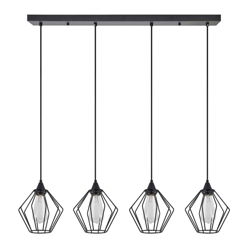 SE21-BL-B10-4BL-GR1 ADEPT PENDANT Black Metal Grid Pendant+