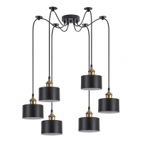 SE21-BR-10-BL6-MS1 MAGNUM BRONZE Black Metal Shade Pendant+