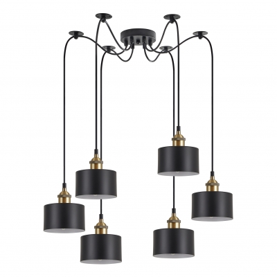 SE21-BR-10-BL6-MS1 MAGNUM BRONZE Black Metal Shade Pendant+