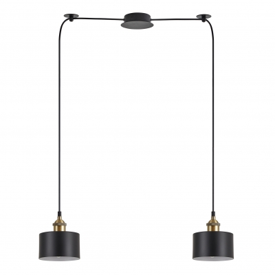 SE21-BR-10-BL2-MS1 MAGNUM BRONZE Black Metal Shade Pendant+