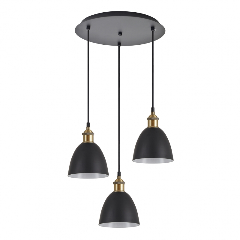 SE21-BR-10-3BL-MS2 MAGNUM BRONZE Black Metal Shade Pendant+ SE21-BR-10-3BL-MS2 MAGNUM BRONZE Black Metal Shade Pendant+