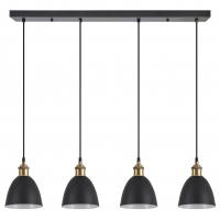 SE21-BR-10-4BL-MS2 MAGNUM BRONZE Black Metal Shade Pendant+