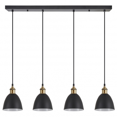 SE21-BR-10-4BL-MS2 MAGNUM BRONZE Black Metal Shade Pendant+