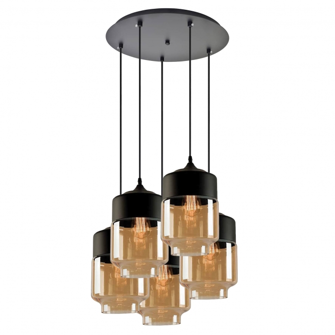 SE21-HN-18-30-5BL+ GABY Honey Glass Pendant+