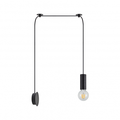 SE21-BL-4-NM1W ADEPT TUBE Black Matt Wall Lamp+