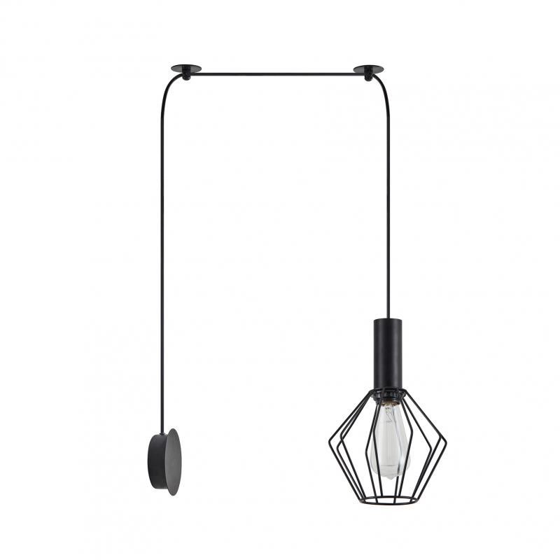 SE21-BL-4-NM1W-GR1 ADEPT TUBE Black Matt Wall Lamp Black Metal Grid+ SE21-BL-4-NM1W-GR1 ADEPT TUBE Black Matt Wall Lamp Black Metal Grid+