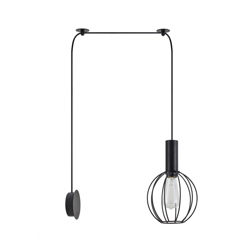SE21-BL-4-NM1W-GR2 ADEPT TUBE Black Matt Wall Lamp Black Metal Grid+ SE21-BL-4-NM1W-GR2 ADEPT TUBE Black Matt Wall Lamp Black Metal Grid+