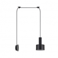 SE21-BL-4-NM1W-MS1 ADEPT TUBE Black Matt Wall Lamp Black Metal Shade+ SE21-BL-4-NM1W-MS1 ADEPT TUBE Black Matt Wall Lamp Black Metal Shade+