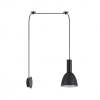SE21-BL-4-NM1W-MS2 ADEPT TUBE Black Matt Wall Lamp Black Metal Shade+ SE21-BL-4-NM1W-MS2 ADEPT TUBE Black Matt Wall Lamp Black Metal Shade+