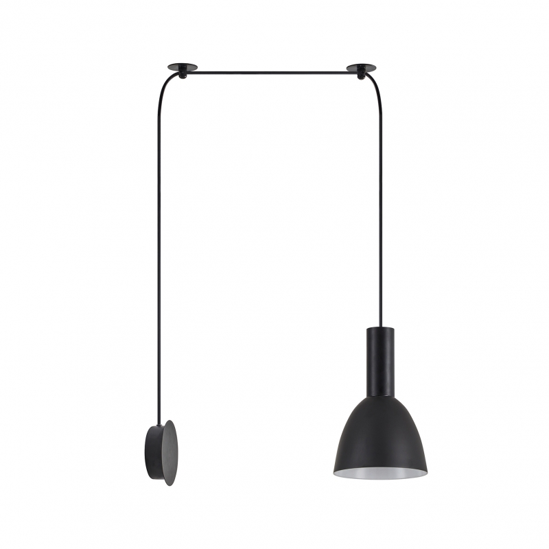 SE21-BL-4-NM1W-MS2 ADEPT TUBE Black Matt Wall Lamp Black Metal Shade+ SE21-BL-4-NM1W-MS2 ADEPT TUBE Black Matt Wall Lamp Black Metal Shade+