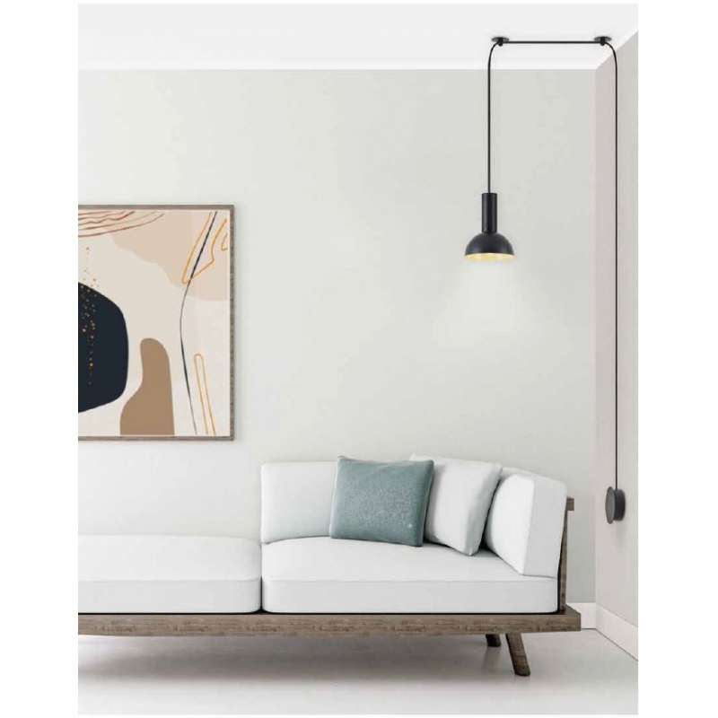 SE21-BL-4-NM1W-MS3 ADEPT TUBE Black Matt Wall Lamp Black Metal Shade+ SE21-BL-4-NM1W-MS3 ADEPT TUBE Black Matt Wall Lamp Black Metal Shade+