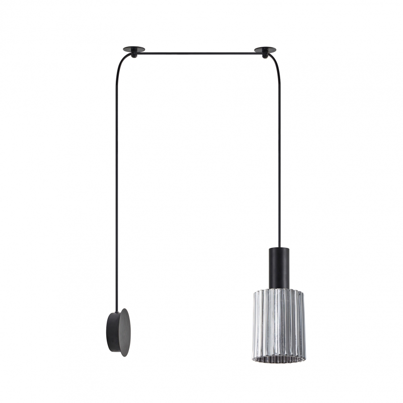 SE21-BL-4-NM1W-GL1 ADEPT TUBE Black Matt Wall Lamp Smoked Glass+ SE21-BL-4-NM1W-GL1 ADEPT TUBE Black Matt Wall Lamp Smoked Glass+