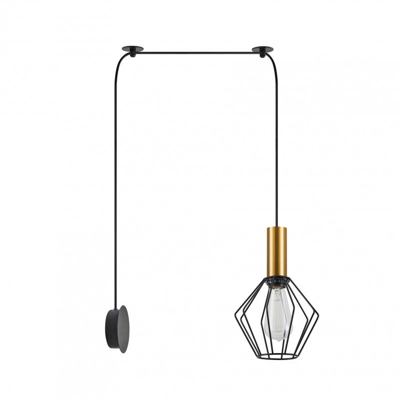 SE21-GM-4-NM1W-GR1 ADEPT TUBE Gold Matt Wall Lamp Black Metal Grid+ SE21-GM-4-NM1W-GR1 ADEPT TUBE Gold Matt Wall Lamp Black Metal Grid+