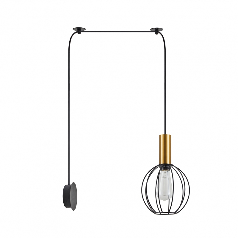 SE21-GM-4-NM1W-GR2 ADEPT TUBE Gold Matt Wall Lamp Black Metal Grid+ SE21-GM-4-NM1W-GR2 ADEPT TUBE Gold Matt Wall Lamp Black Metal Grid+