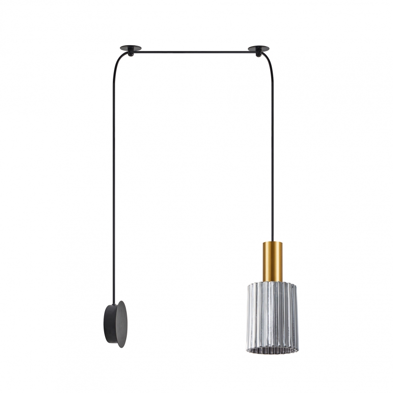 SE21-GM-4-NM1W-GL1 ADEPT TUBE Gold Matt Wall Lamp Smoked Glass+ SE21-GM-4-NM1W-GL1 ADEPT TUBE Gold Matt Wall Lamp Smoked Glass+