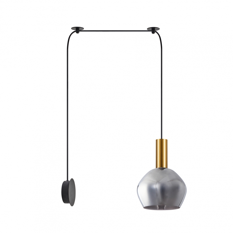 SE21-GM-4-NM1W-GL2 ADEPT TUBE Gold Matt Wall Lamp Smoked Glass+ SE21-GM-4-NM1W-GL2 ADEPT TUBE Gold Matt Wall Lamp Smoked Glass+