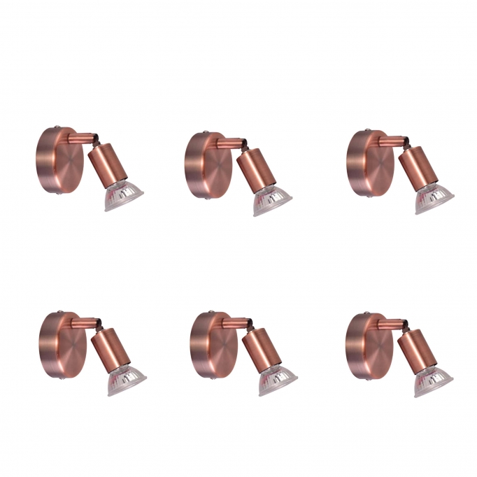 SE 140-C1 (x6) Saba Packet Copper adjustable spotlight+