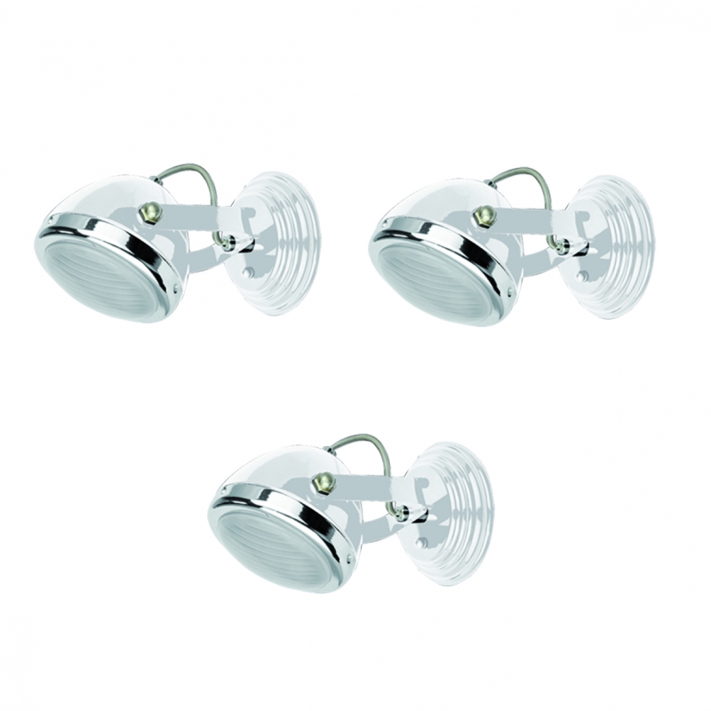 T12022A-1R (x3) Juno Packet White adjustable spot with chrome ring and glass+ T12022A-1R (x3) Juno Packet White adjustable spot with chrome ring and glass+