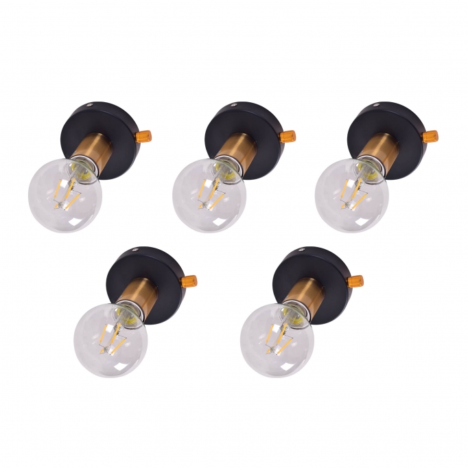 SE 138-BK (x5) Tolo Packet Black and bronze light+