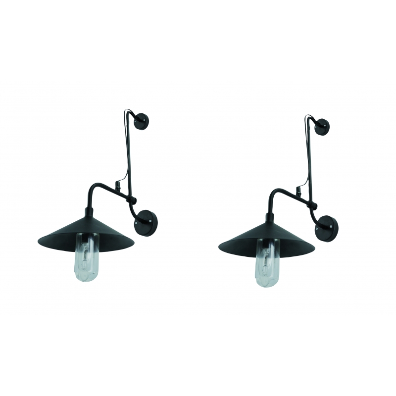 WL111064 (x2) Dim Packet Metal black adjustable wall lamp+ WL111064 (x2) Dim Packet Metal black adjustable wall lamp+