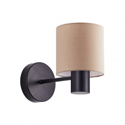 SE21-BL-16-SH3 ADEPT Black Wall Lamp Brown Shade+ SE21-BL-16-SH3 ADEPT Black Wall Lamp Brown Shade+